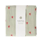 Studio Noos Swaddle Hearts Sage Green 120 x 120 cm