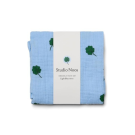 Studio Noos Swaddle Light Blue Clover 70 x 70