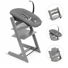 Stokke Tripp Trapp Stoel Bundel met BabySet² Storm Grey en Newborn Set Anthracite 