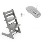 Stokke Tripp Trapp Storm Grey, inclusief los afgebeelde Newborn Set