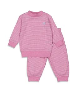 Feetje Pyjama Wafel Roze Melange