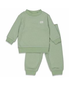Feetje Pyjama Wafel Groen Melange