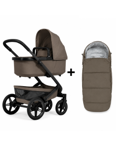 Voorzijde van de Joolz Single Kinderwagen Geo 5 Compleet Black - Hazel Brown
