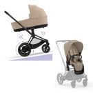 Cybex E-Priam Kinderwagen Compleet Cozy Beige - Matt Black Frame

