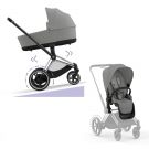 Cybex E-Priam Kinderwagen Compleet Mirage Grey - Chrome Black Frame