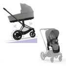 Cybex E-Priam Kinderwagen Compleet Mirage Grey - Matt Black Frame