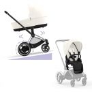 Cybex E-Priam Kinderwagen Compleet Off White - Chrome Black Frame