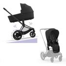 Cybex E-Priam Kinderwagen Compleet Sepia Black - Matt Black Frame