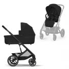 Cybex Balios S Lux Kinderwagen Moon Black met Zwart Frame - Complete Set