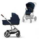 Cybex Balios S Lux Kinderwagen Ocean Blue met Zilver Frame - Complete Set