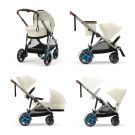 Cybex e-Gazelle S Kinderwagen Compleet Seashell Beige - Taupe Frame