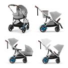 Cybex e-Gazelle S Kinderwagen Compleet Stone Grey - Silver Frame