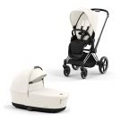 Cybex Priam Kinderwagen Compleet Off White - Chrome Black Frame