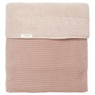Koeka Ledikantdeken Vik Teddy Grey Pink online kopen? | BabyPlanet