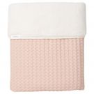Koeka Ledikantdeken Wafel Teddy Oslo Rosa Salt/Pebble