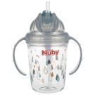 Nuby Flip-It Rietjesbeker Tritan Grijs 240ml