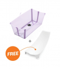 Stokke Flexi Bath™ Lavender – inklapbaar babybadje met gratis newborn support