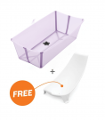 Stokke Flexi Bath™ X-Large Lavender – inklapbaar babybadje met gratis newborn support
