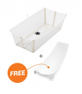 Stokke Flexi Bath™ X-Large Sandy Beige – inklapbaar babybadje met gratis newborn support