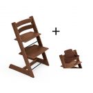 Stokke Tripp Trapp meegroeistoel Warm Brown inclusief BabySet in Warm Brown, kinderstoel vanaf 6 maanden