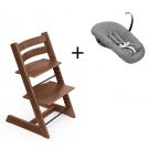 Stokke Tripp Trapp oak warm brown, inclusief los afgebeelde Newborn Set anthracite