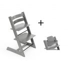 Stokke Tripp Trapp meegroeistoel Storm Grey inclusief BabySet in Storm Grey, kinderstoel vanaf 6 maanden