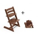 Stokke Tripp Trapp meegroeistoel Warm Brown inclusief BabySet in Warm Brown, kinderstoel vanaf 6 maanden