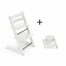 Stokke Tripp Trapp meegroeistoel White inclusief BabySet in White, kinderstoel vanaf 6 maanden