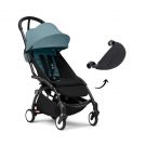 Stokke YOYO 3 buggy Aqua met Black frame en gratis leg rest