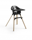 Stokke Clikk complete kinderstoel Black Natural inclusief eetblad en gordel. 