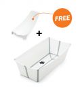 Stokke Flexi Bath X-large White - opvouwbaar babybadje met gratis newborn support