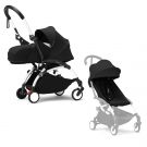 Stokke YOYO³ Kinderwagen Compleet met 0+ Newborn Pack Black – White Frame