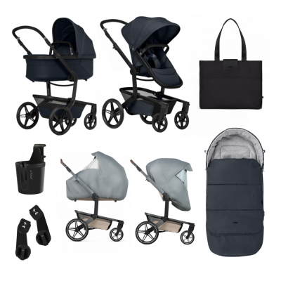 Joolz Day⁵ Kinderwagen Essential Newborn Bundel Dark Navy Blue met Accessoires