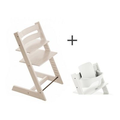 Stokke Tripp Trapp White Wash met gratis Babyset