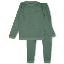 Feetje Pyjama Volwassen Wafel Zeegroen – Family Edition