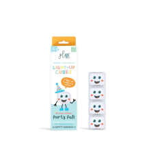 Glo Pals Lichtgevend Kubussen Party White 4 stuks