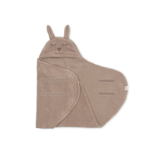Jollein Wikkeldeken Bunny Cloudy Rib Milky Coffee