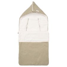 Koeka Voetenzak Autostoel 0+ Malaga Cotton Fleece Sage 3/5 punts