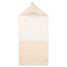 Koeka Voetenzak Autostoel 0+ Malaga Cotton Fleece Warm White 3/5 punts
