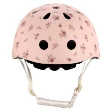 Zijaanzicht van Little Dutch roze helm met bloemen
