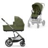 Cybex Balios S Lux Kinderwagen Compleet Moss Green - Taupe Frame met zitje en reiswieg