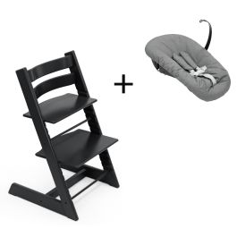 Stokke Tripp Trapp Black + Newborn Set Anthracite online kopen