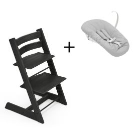 STOKKE TRIPP TRAPP ブラック Stokke Tripp Trapp Oak Black + Newborn Set online kopen? | BabyPlanet