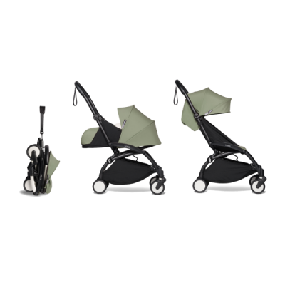 BABYZEN YOYO²  Black 0+ Newborn en 6+ Colorpack Olive Compleet