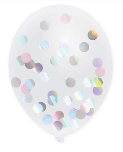 Ballonnen confetti holograffic - zilver online kopen? | BabyPlanet