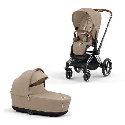 Cybex Priam Kinderwagen Compleet Cozy Beige - Chrome Brown Frame