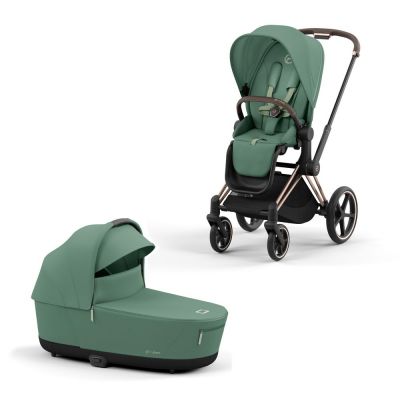 Cybex Priam Kinderwagen Compleet Leaf Green - Rosegold Frame