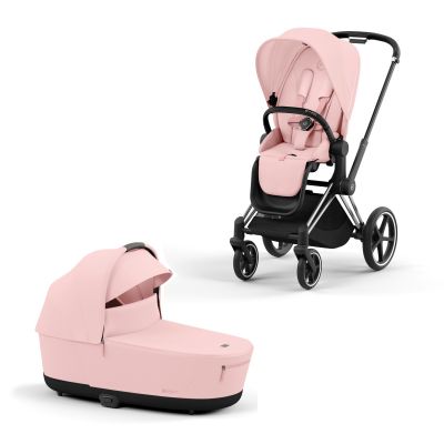 Cybex Priam Kinderwagen Compleet Peach Pink - Chrome Black Frame