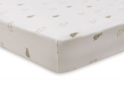Jollein Hoeslaken Ledikant Nijntje Happy Miffy Jersey Olive Green