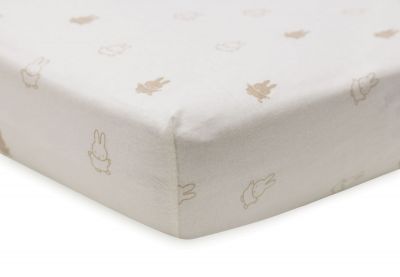 Jollein Hoeslaken Wieg Nijntje Happy Miffy Jersey Nougat